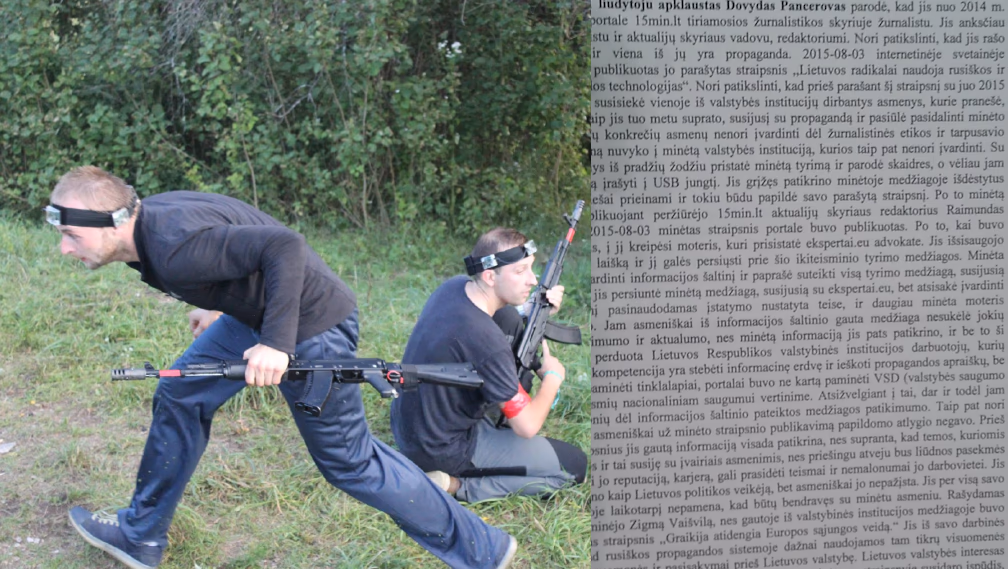 Tiriamosios žurnalistikos atstovas D. Pancerovas (kairėje) iki šiol žaidžia žaidimus, kokius mėgsta žaisti daugelis vaikų šalia smėlio dėžės, kol mama nepakvietė namo eiti popiečio miego... Nuotr. facebook.com