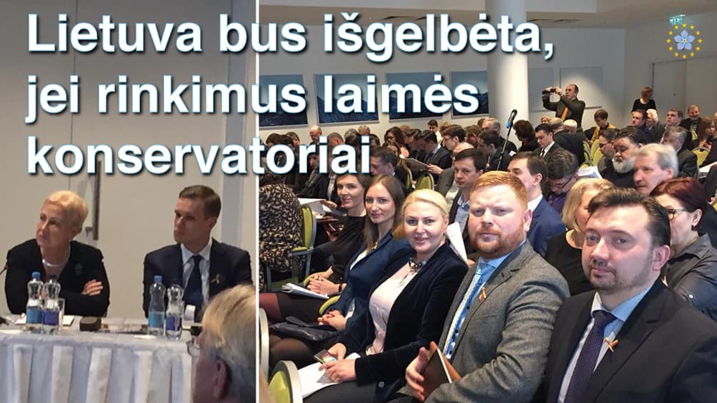 Konservatorių lyderiai (kairėje) ir naujieji Lietuvos gelbėtojai. Nuotr. facebook.com