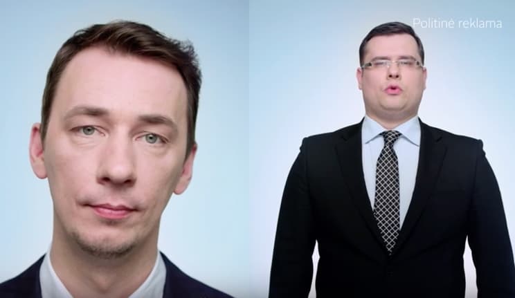 Kadras iš konservatorių reklaminių vaizdo klipų proto negalią turintiems.