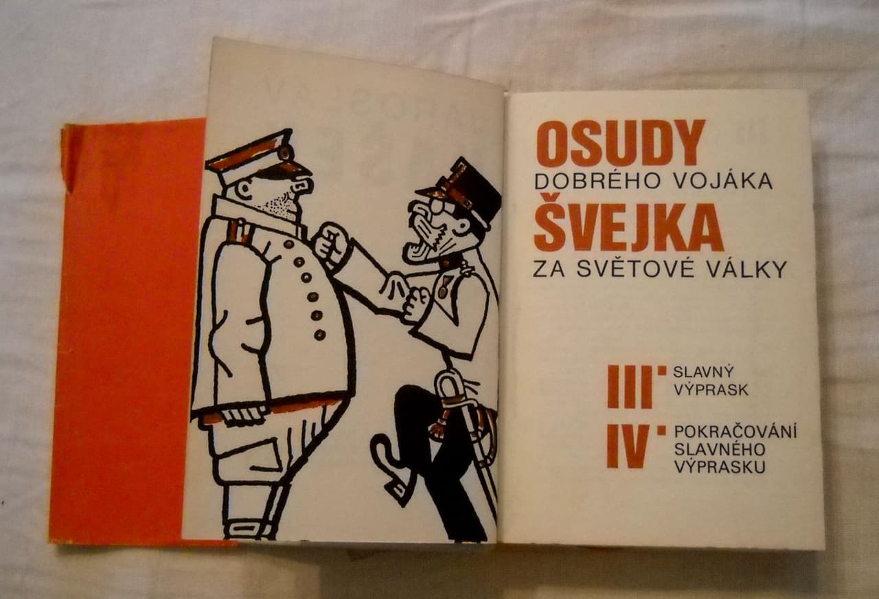Nepralenktas karinio humoro pavyzdys yra Šaunusis kareivis Šveikas, aprašytas 1921–1923 m. Jaroslavo Hašeko.