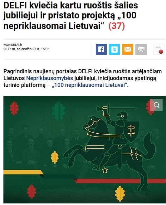D. Kuolys apie DELFI: „Paslaugiai pilamas vanduo ant seno seno Rusijos propagandos malūno. Graudu“