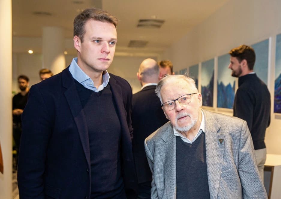 Anūkas ir senelis Landsbergiai. Nuotr. facebook.com