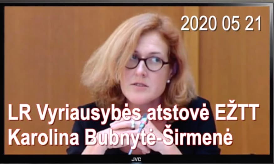 LR Vyriausybės atstovė EŽTT Karolina Bubnytė-Širmenė vis dar neturi ką pasakyti