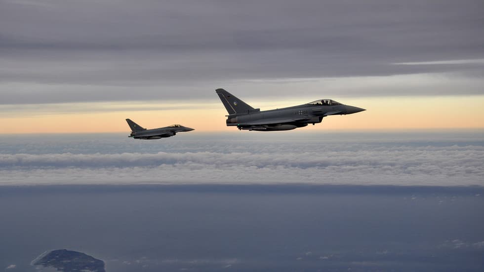 Vokietijos lėktuvai EUROFIGHTER.