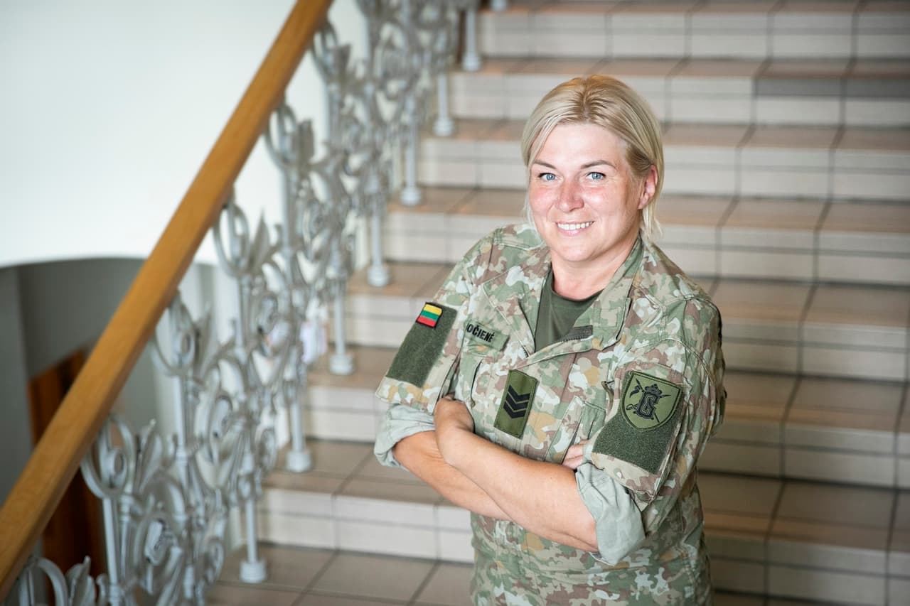 Vyresnioji seržantė Loreta Arbočienė. Ievos Budzeikaitės nuotr.