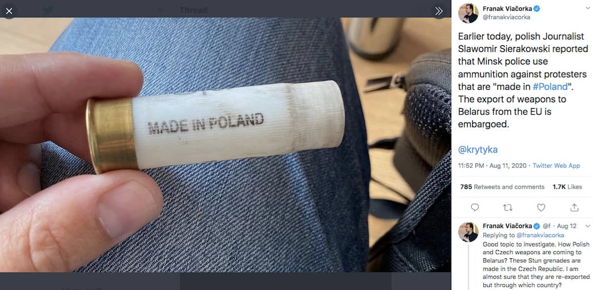 Apie gilzes su užrašu MADE IN POLAND, rastas Baltarusijoje