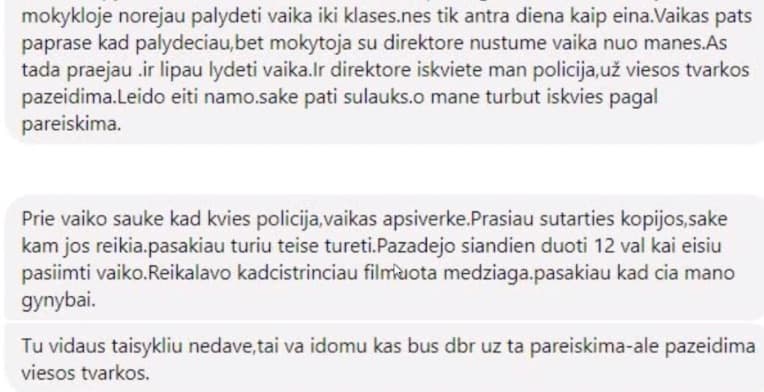 Kėdainiuose mokykla mamai iškviete policiją