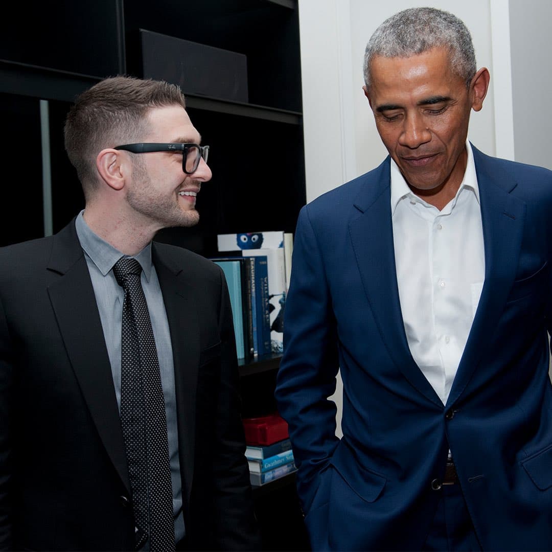 Aleksandras Sorošas (kairėje) ir Barakas Obama.