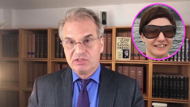 Dr. Raineris Fiulmichas. Violetiniu apskritimu pažymėtas DELFI sielos veidas.