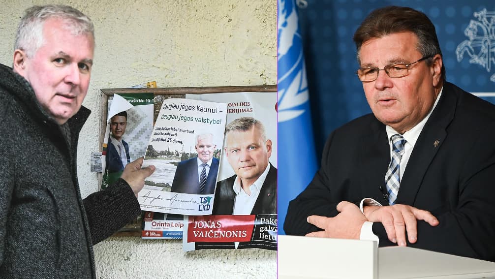 A. Anušauskas (kairėje) ir L. Linkevičius (dešinėje). Nuotr. facebook.com