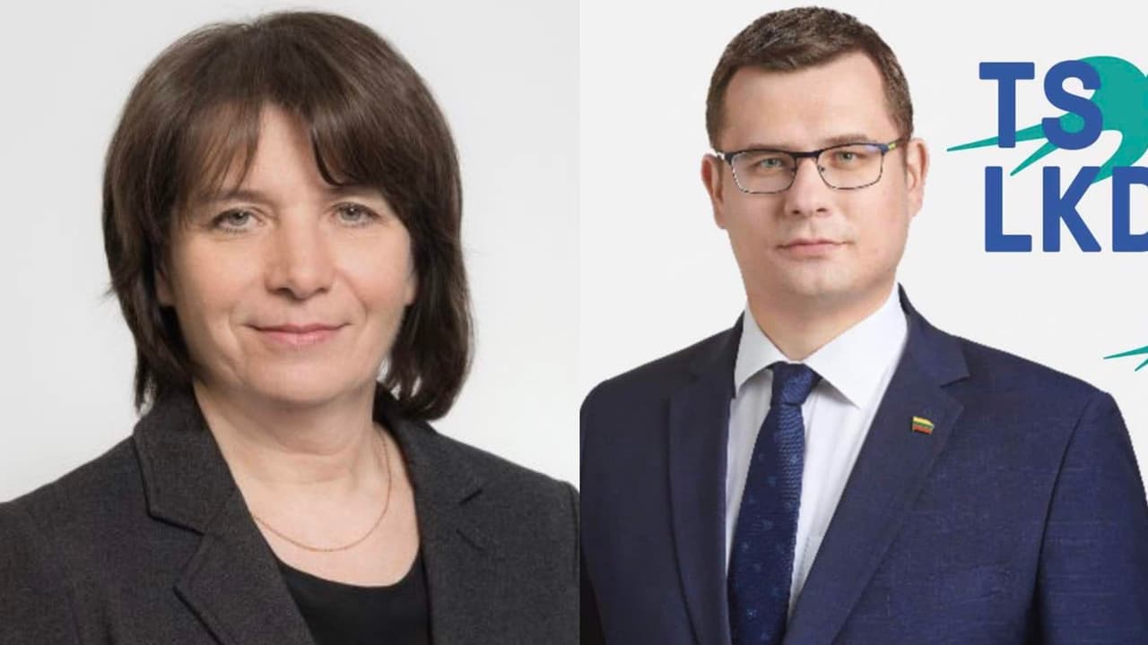 Mokslininkė A. Žvirblienė ir NSGK pirmininkas L. Kasčiūnas. Nuotr. facebook.com