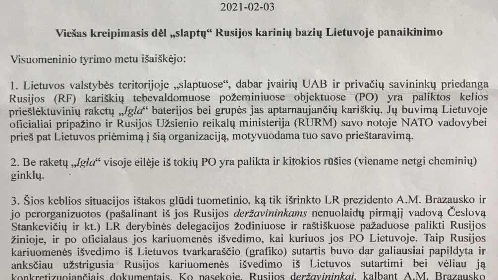 NATO terotorijoje Lietuvoje yra slaptų Rusijos karinių bazių? Hibridinių atakų atrėmėjai kol kas tyli