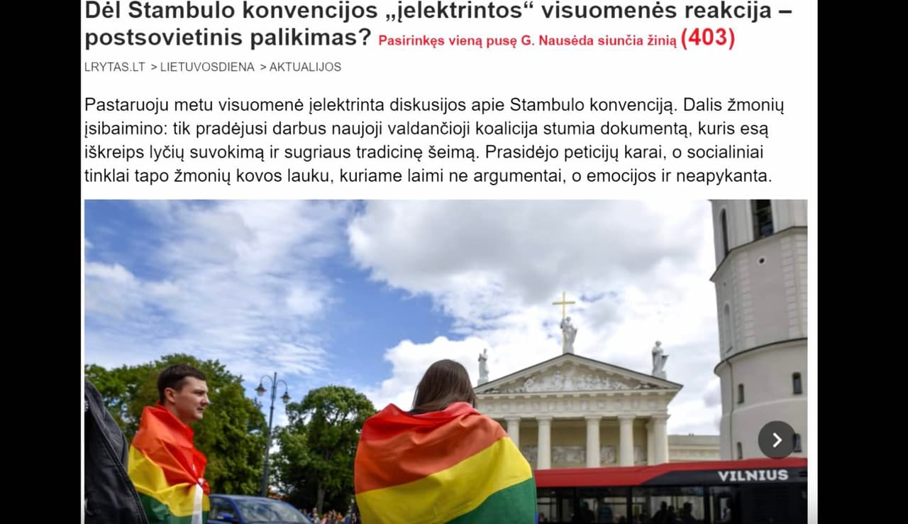 Dar kartą apie Stambulo konvenciją ir privalomus testus
