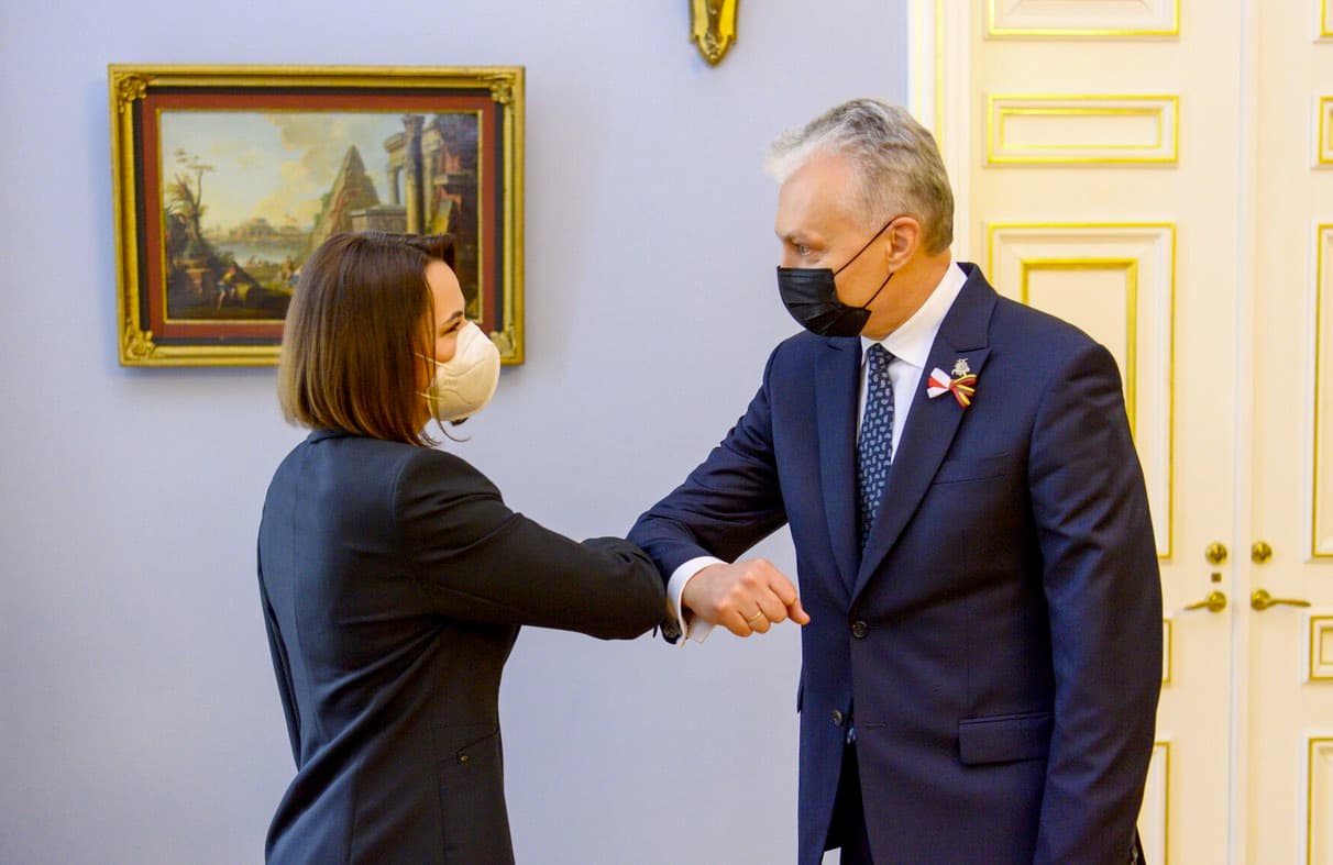 Baltarusijos ir Lietuvos lyderių susitikimo akimirka. Nuotr. prezidentas.lt
