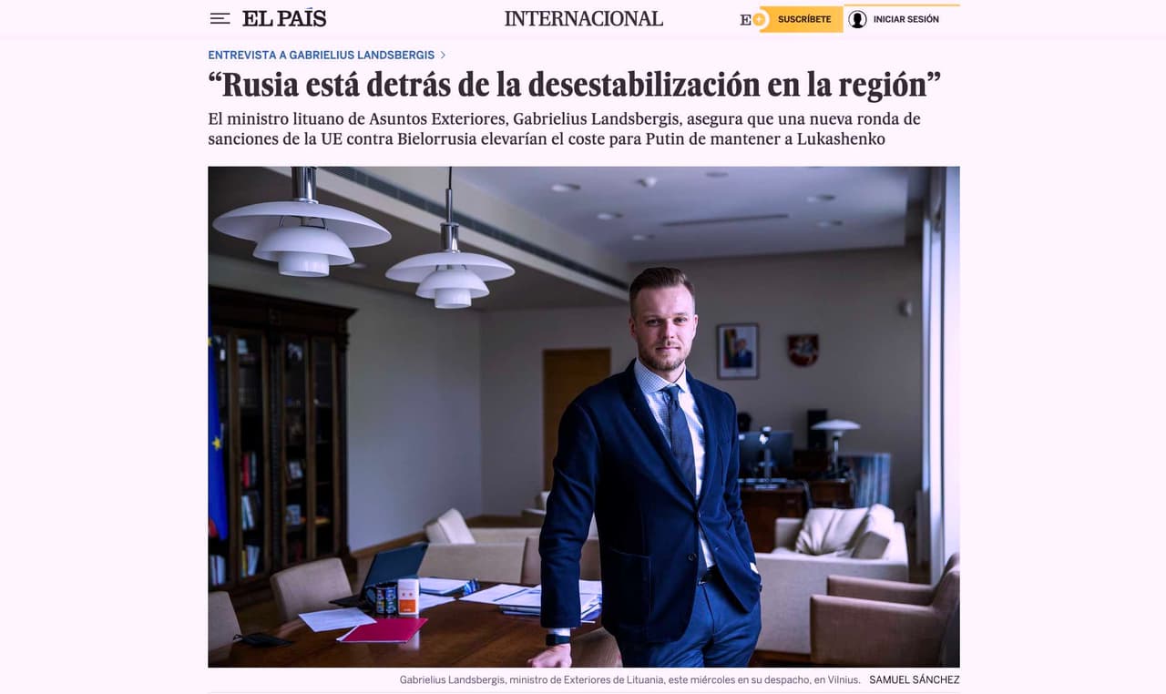 Pasaulio dėmesį prikaustęs interviu su Lietuvos diplomatijos vadovu G. Landsbergiu: Rusija slypi už regiono destabilizavimo