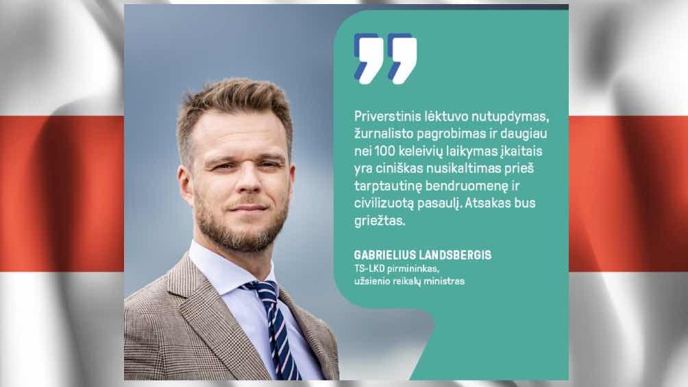 G. Landsbergis Liuksemburge tęs mūšį dėl Baltarusijos laisvės