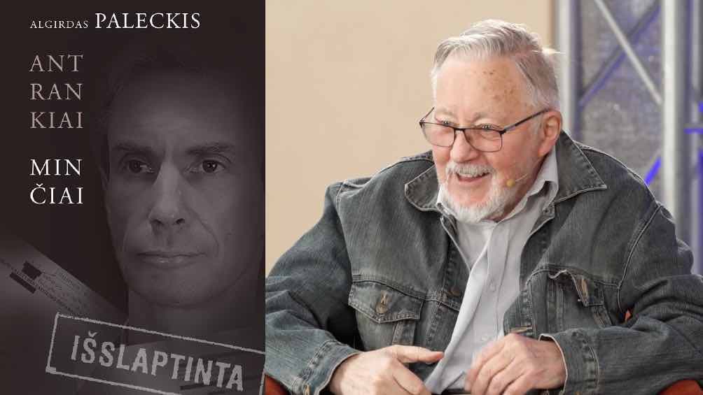 Kairėje - naujos knygos viršelis. Dešinėje - valstybės vadovo statuso įforminimo siekiantis Lietuvos prezidentas, Žmonių partijos patriarchas Vytautas Landsbergis.