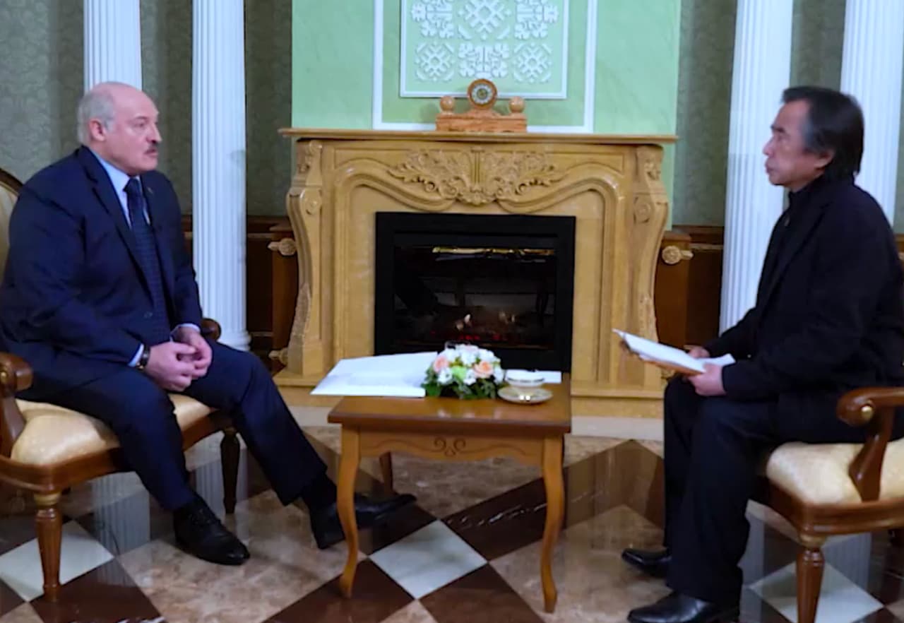 Ištrauka iš Lukašenkos interviu Japonijos televizijai