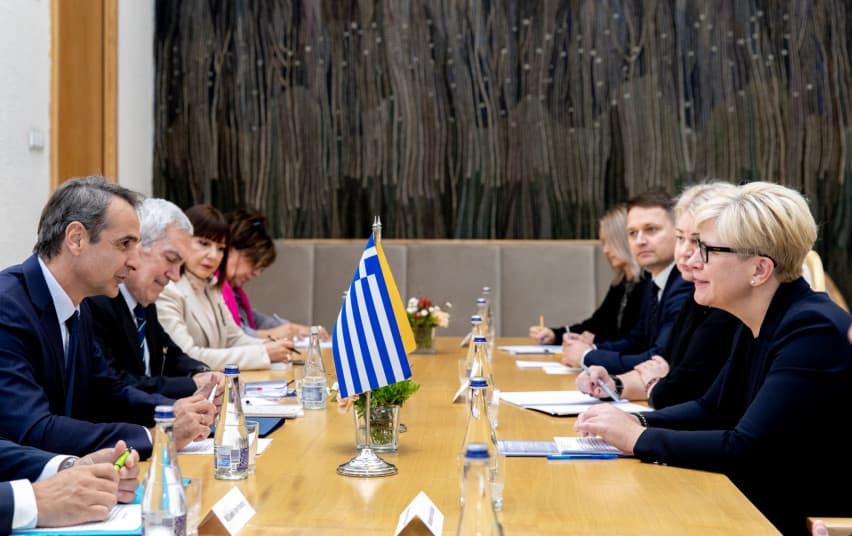 Šimonytė nušvietė atvykusiam Graikijos premjerui politinę situaciją pasaulyje