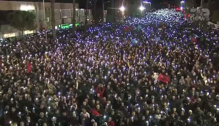 Albanijoje įvyko antivyriausybiniai protestai