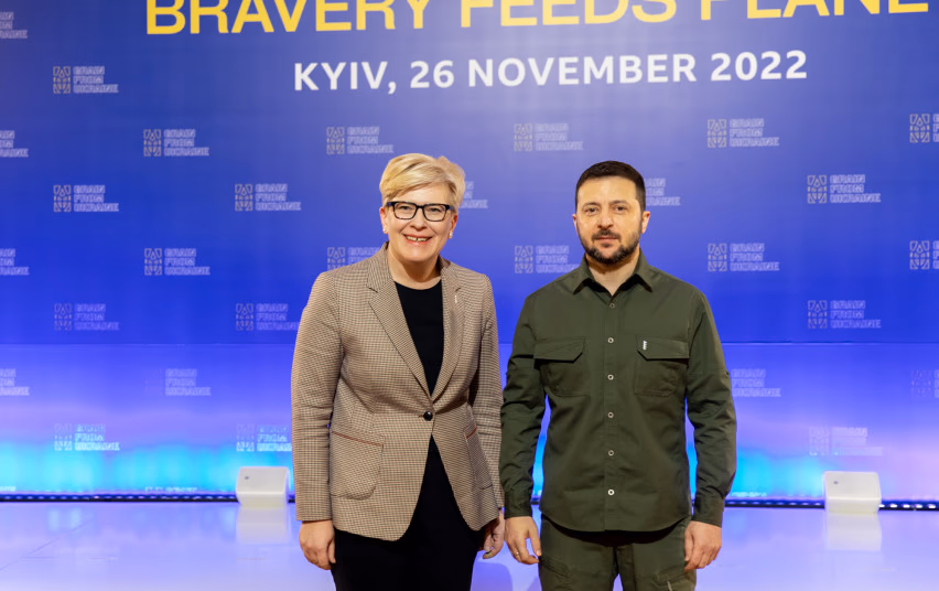 Šimonytė Kijeve pakartojo – tik visiška Ukrainos pergalė išspręs maisto tiekimo problemas