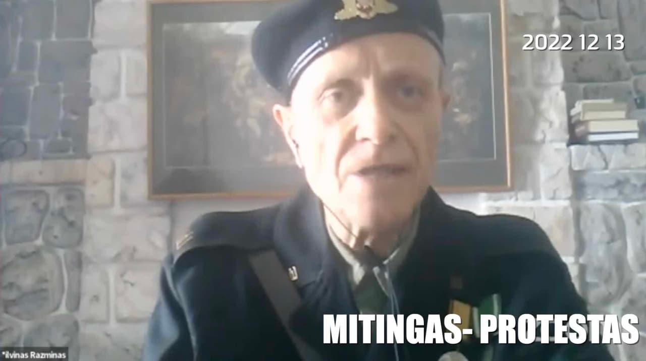 Dėl prastų oro sąlygų protestas-mitingas nuo LR Seimo prieigų buvo perkeltas į internetą