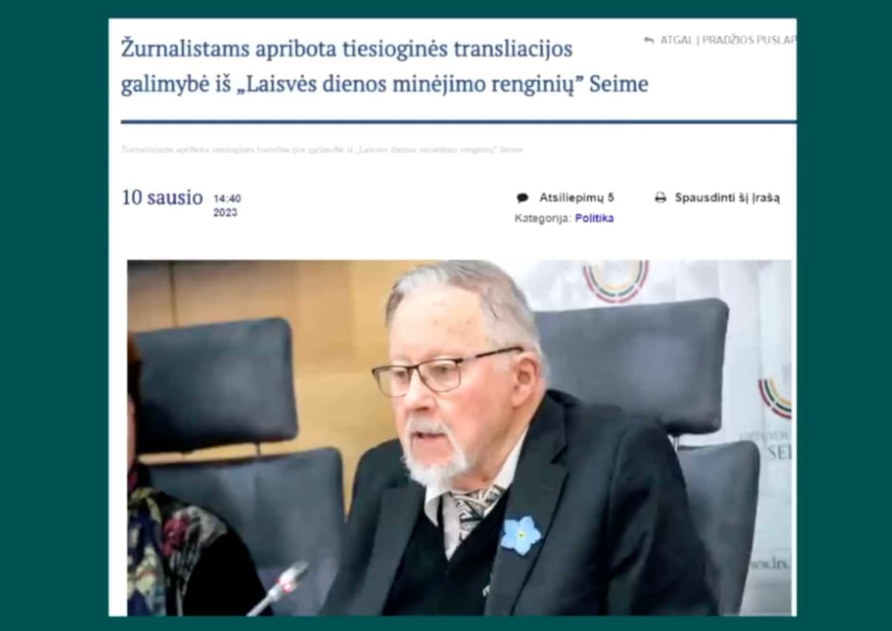 Sausio 13 d. LT teritorijos administratoriai iš baimės apribojo žodžio laisvę