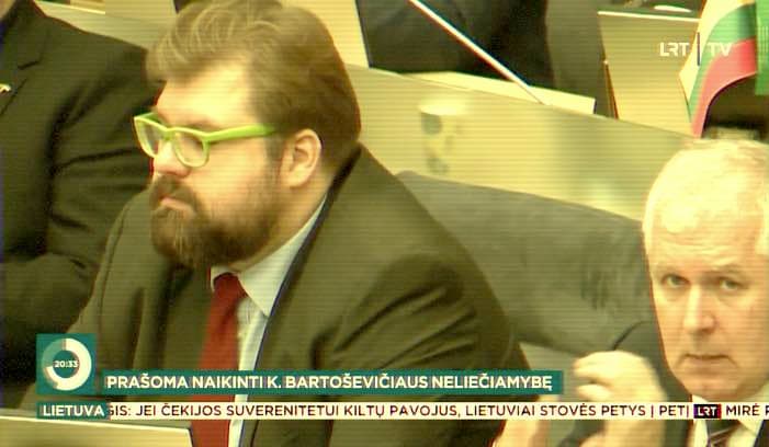 Anušausko komentaras apie bendražygį Seime, įtariamą pedofilija