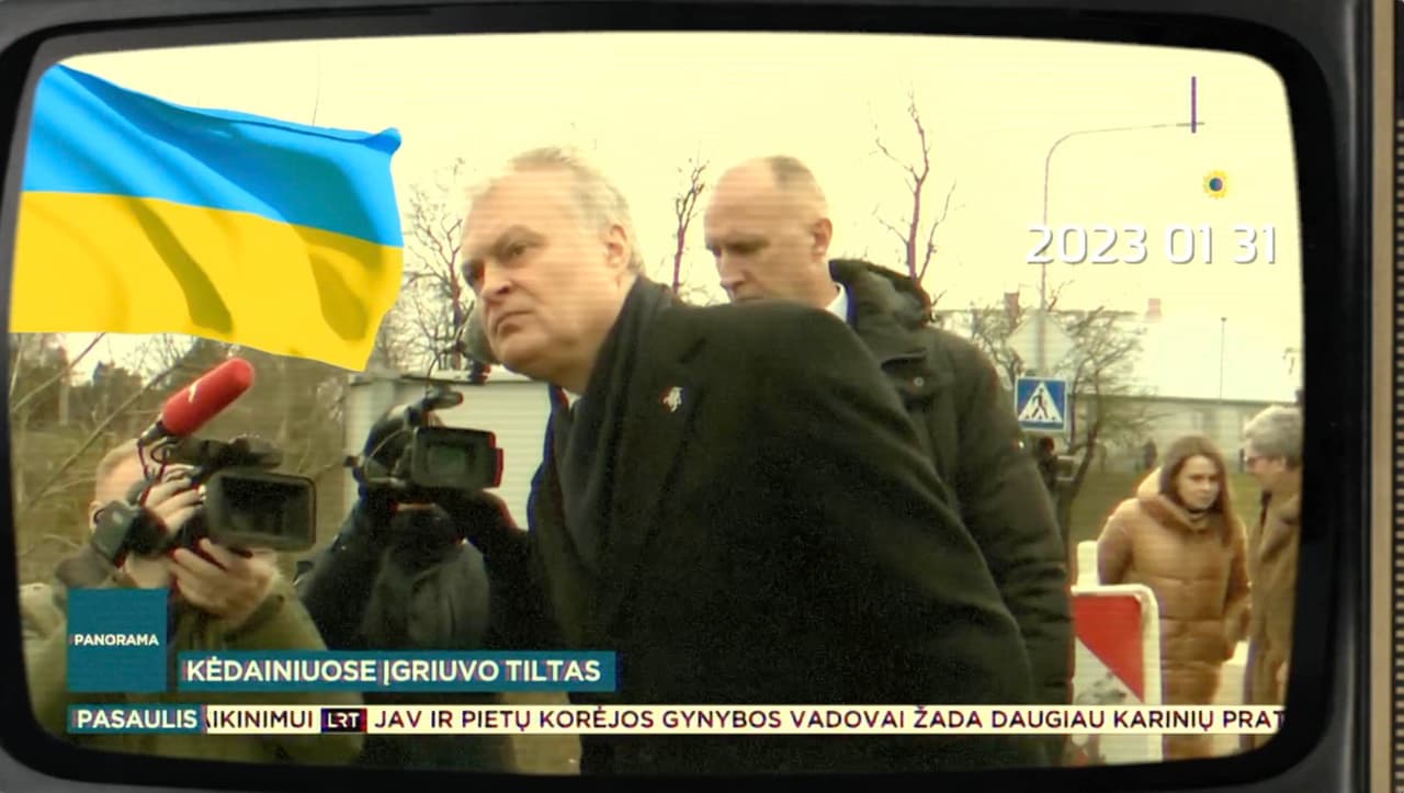 Nausėda pastovėjo prie sovietinio tilto