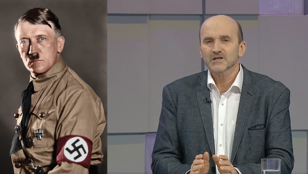 **Adolfas Hitleris (kairėje) ir Lietuvos tėvų lyderia Darius Trečiakauskas.**