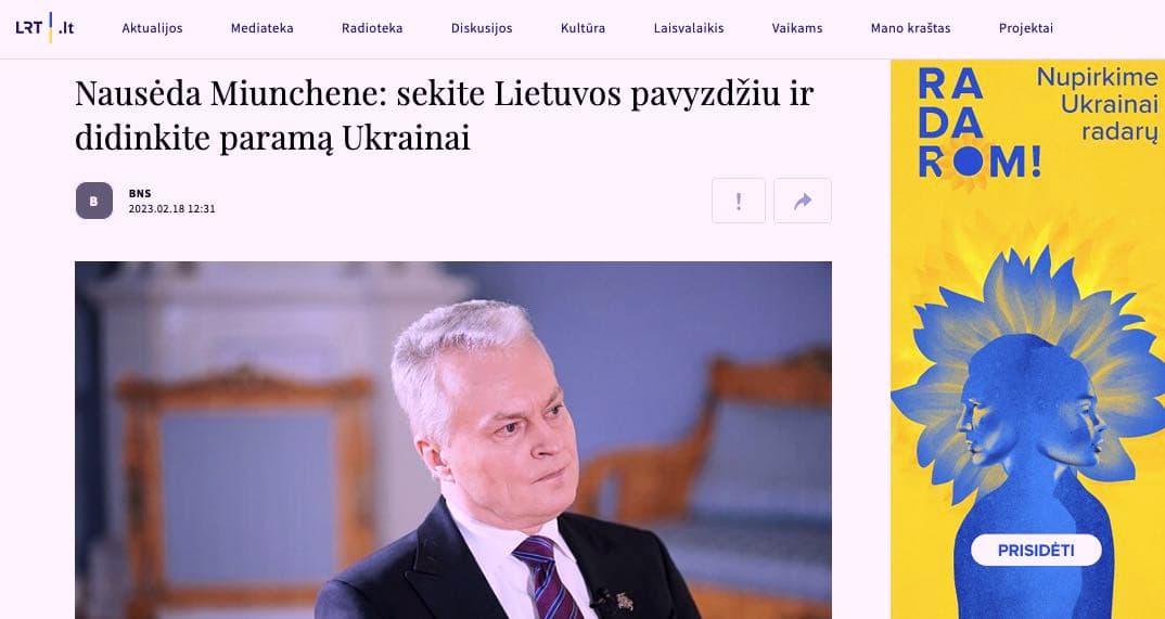 Nausėda Miunchene nurodė Vakarams sekti Lietuvos pavyzdžiu