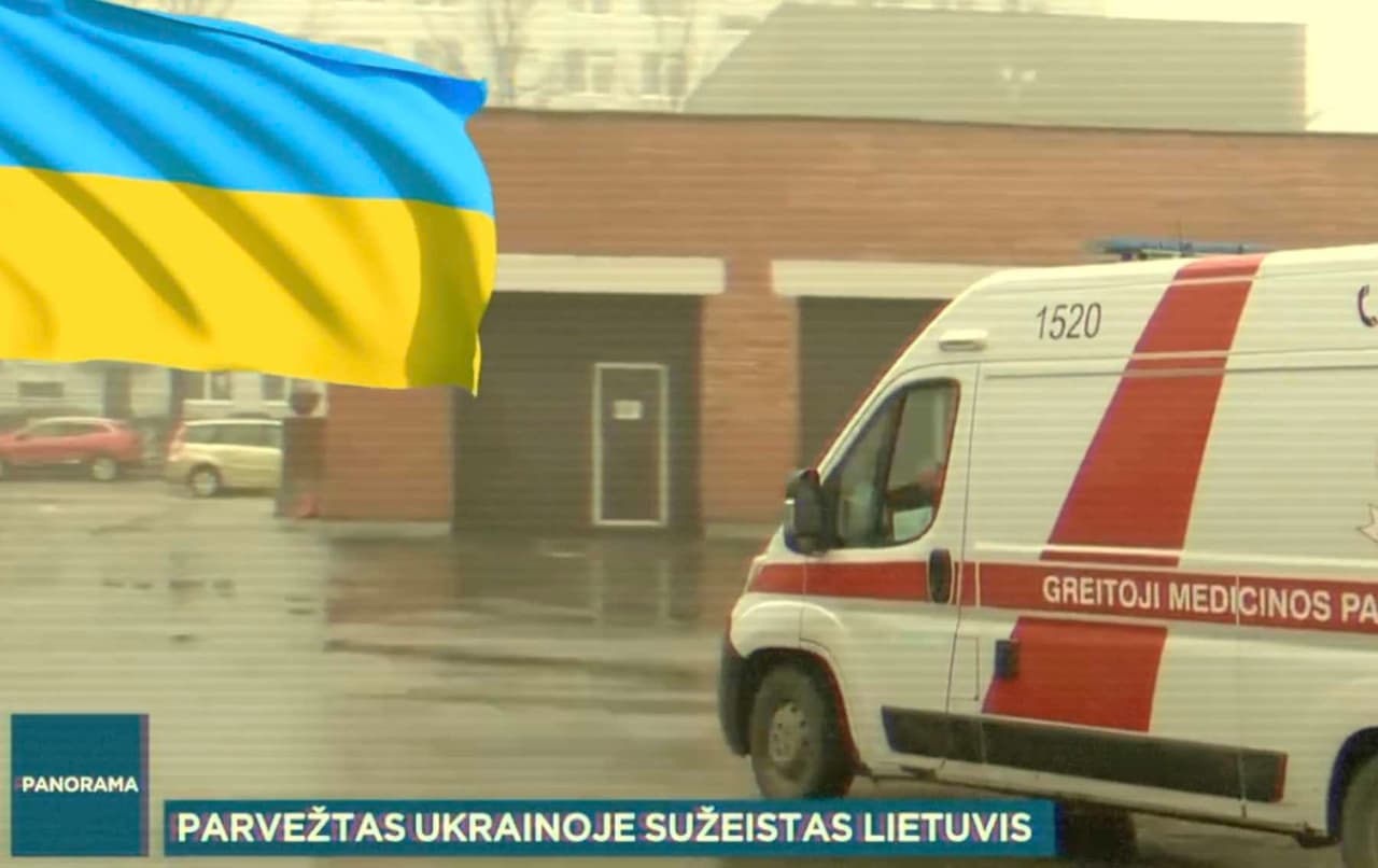 Sužeistas Lietuvos karys atvežtas iš Ukrainos ir paguldytas į ligoninę