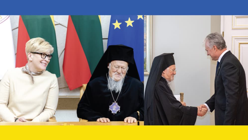 Su Konstantinopolio patriarchu susitiko Nausėda ir Šimonytė