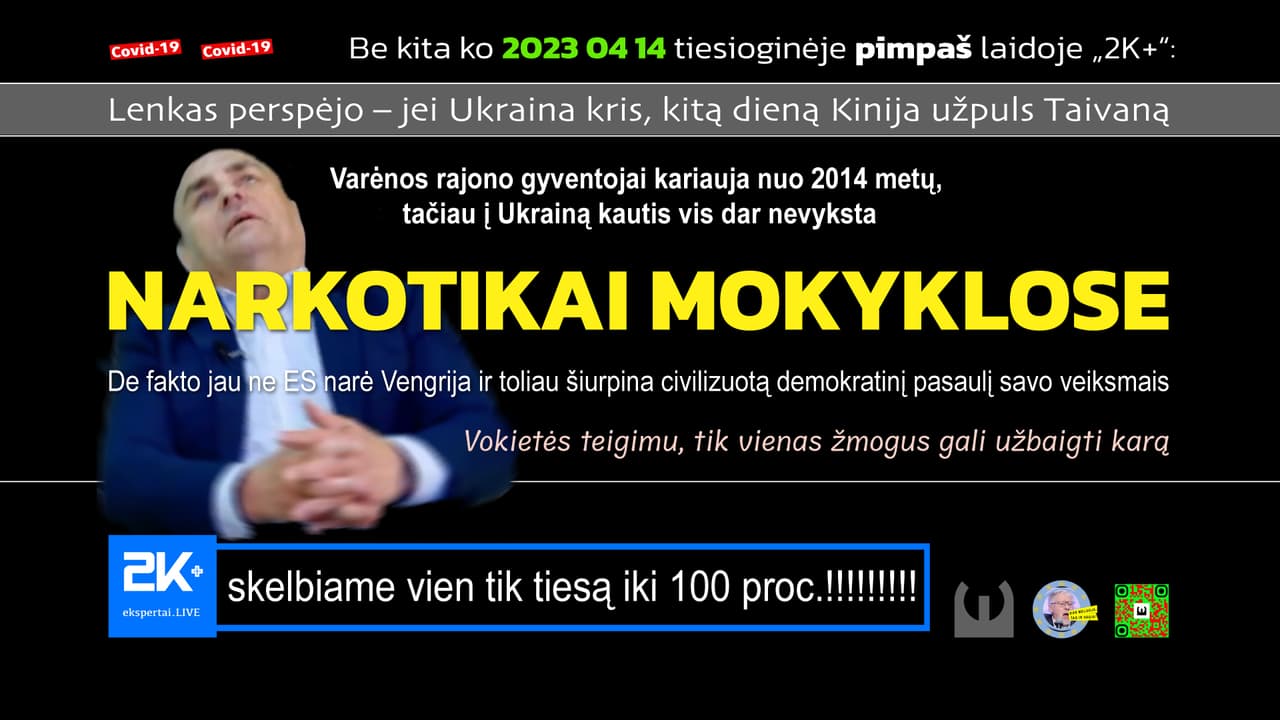Lenkas perspėjo – jei Ukraina kris, kitą dieną Kinija užpuls Taivaną