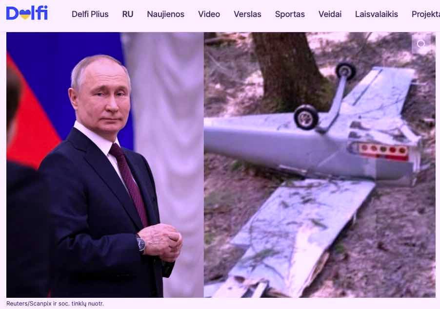Ukrainos dronui, turėjusiam užmušti Putiną, pritrūko 20 kilomerų