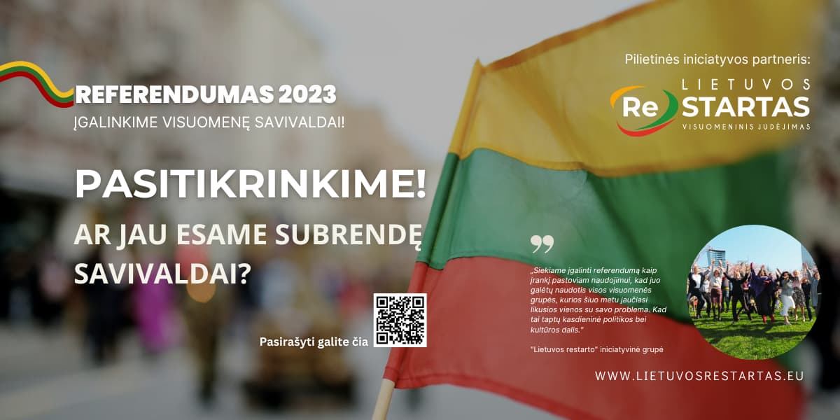 Siekiama surengti dar vieną referendumą