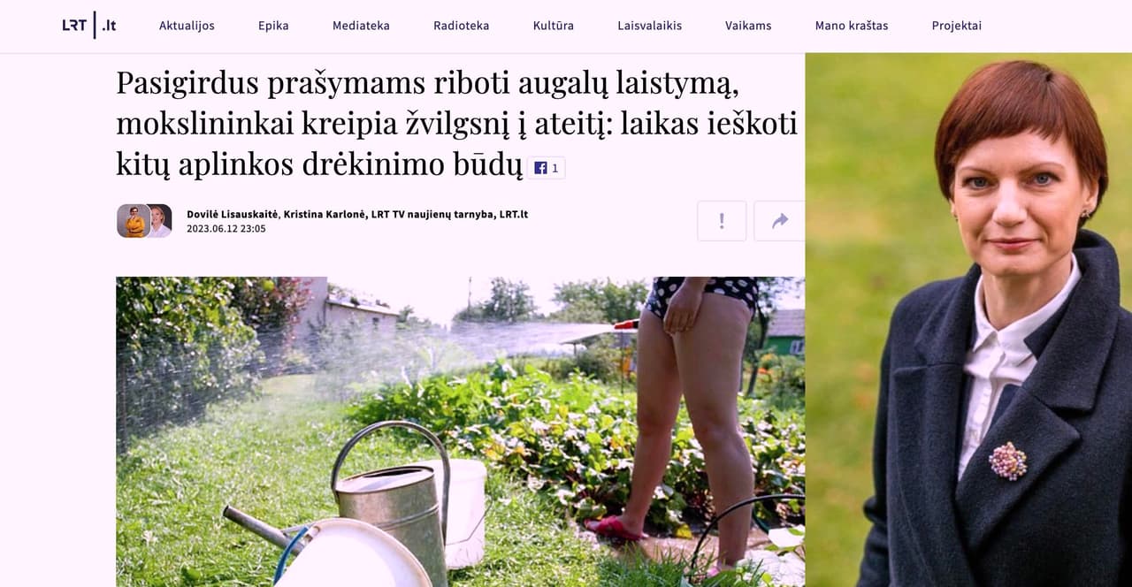 Turtinga vandeniu Lietuva drėkinimui privalo pradėti naudoti išvalytas nuotekas