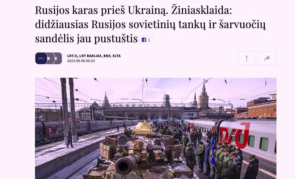 Rusijos nuostoliai milžiniški, tuoj ims trūkti karinės technikos