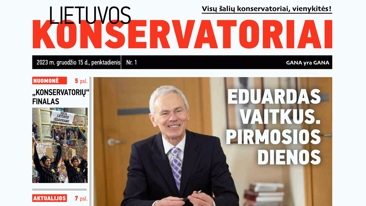 Dienos šviesą išvydo pirmasis leidinio „Lietuvos konservatoriai“ numeris