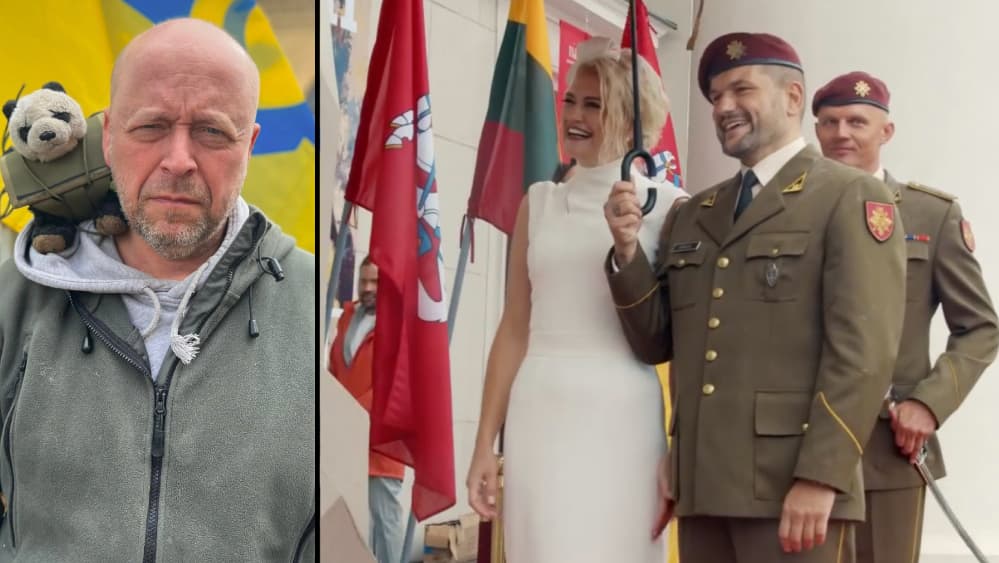 **Jonas Axel Ohman (kairėje), Laura Paukštė-Kubilienė (balta suknia), dešinėje antrame plane - platformos Akylas.lt įkūrėjas Edmundas Jakilaitis.**
