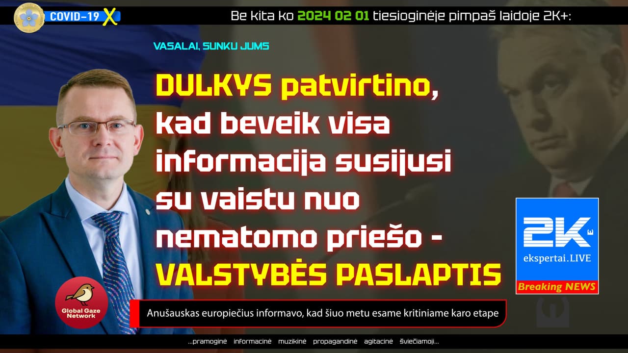 OFICIALU: informacija susijusi su vaistu nuo nematomo priešo – VALSTYBĖS PASLAPTIS