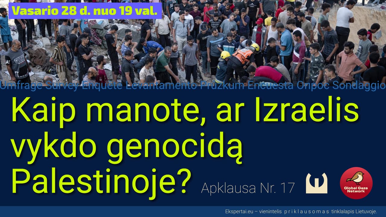 Kaip manote, ar Izraelis vykdo genocidą Palestinoje?