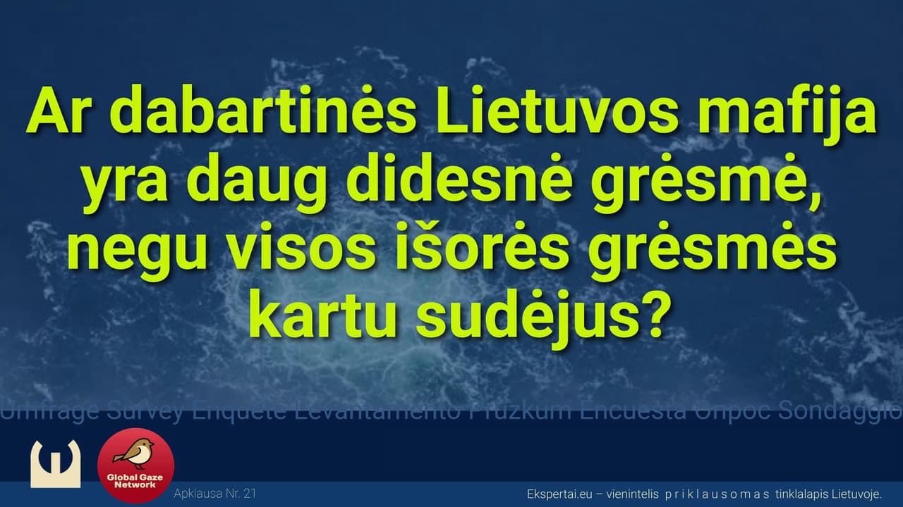 Vietinė mafija Lietuvai esą didesnė grėsmė, už visas išrorės grėsmes kartu sudėjus