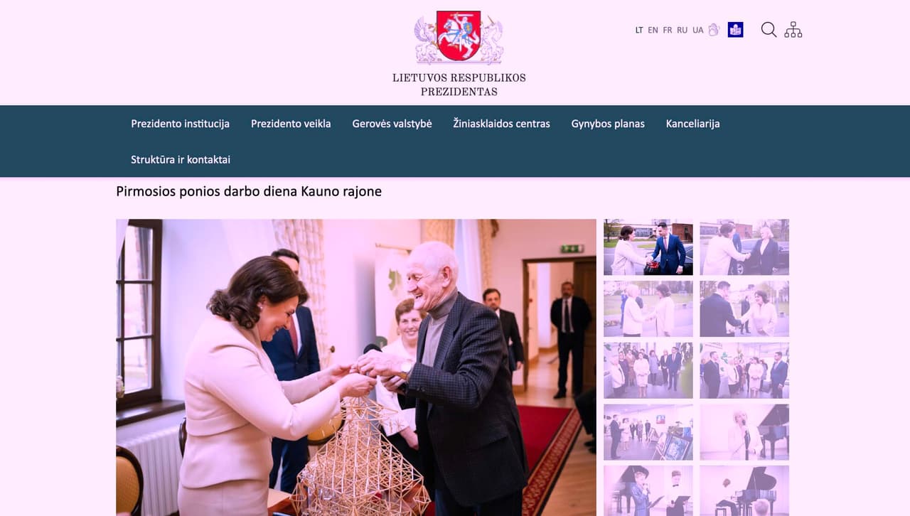 Nausėdienė paragino Kauno TAU bendruomenę skirti deramą dėmesį fizinei sveikatai