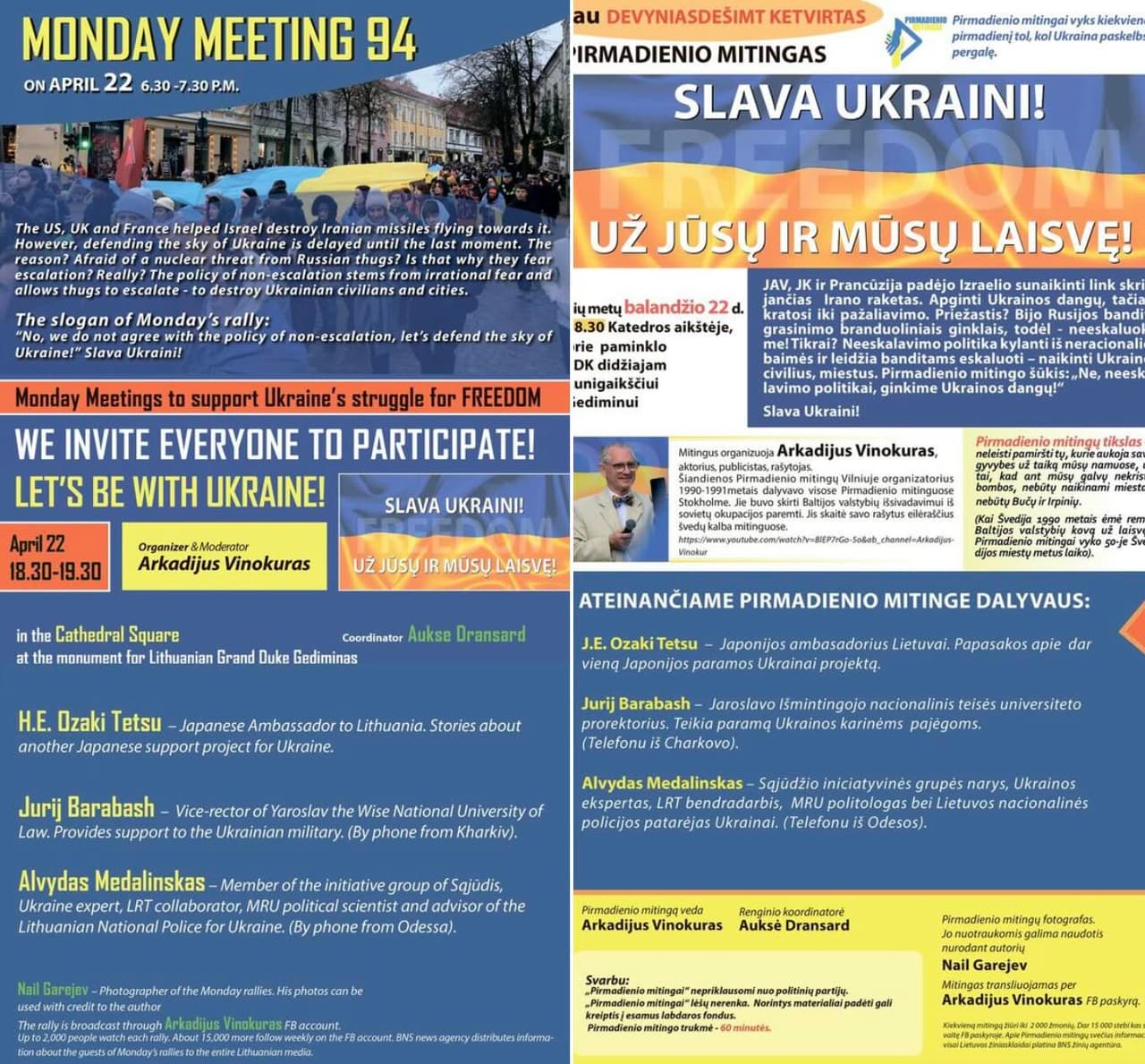 Ne, neeskalavimo politikai, ginkime Ukrainos dangų!