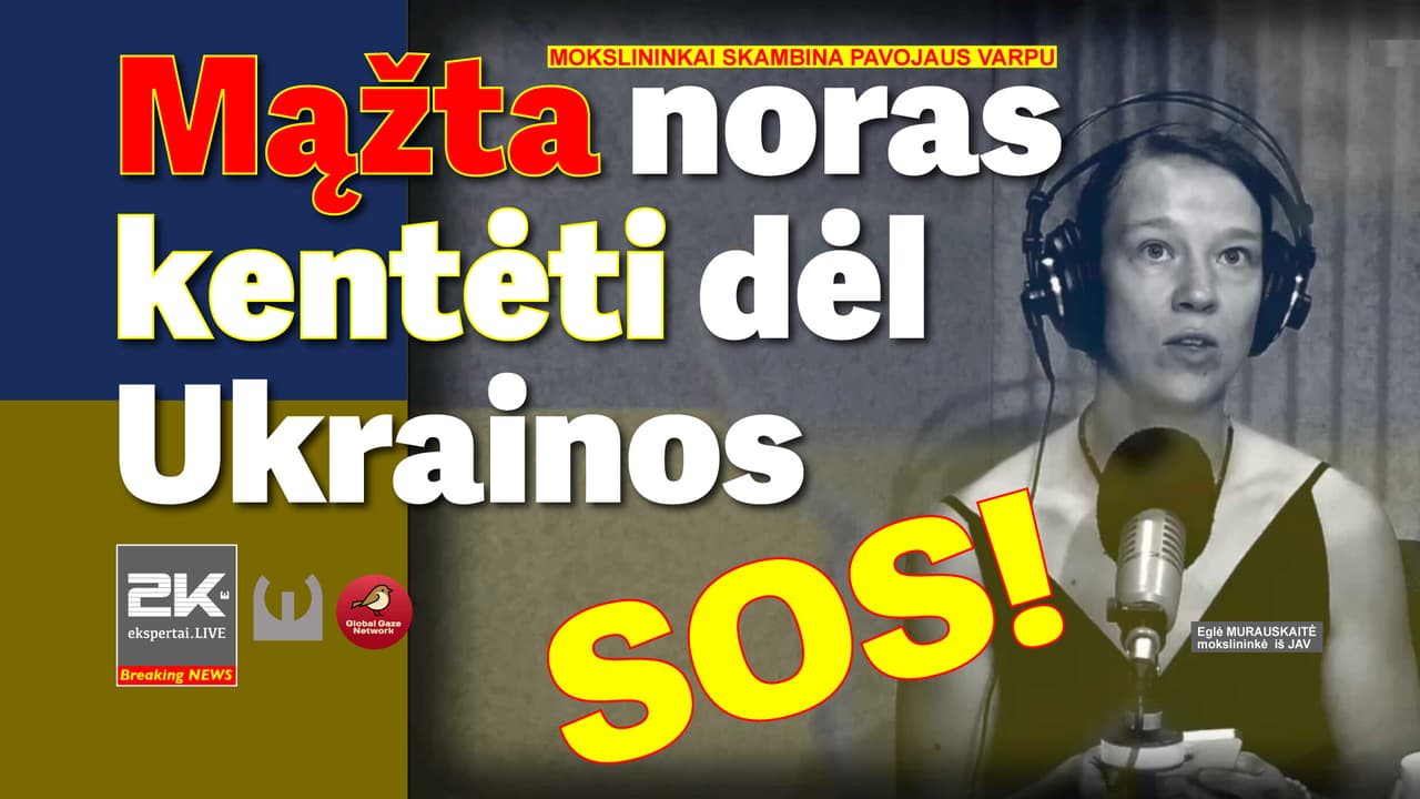 Mokslininkai nemato noro pasispausti ir kentėti dėl Ukrainos