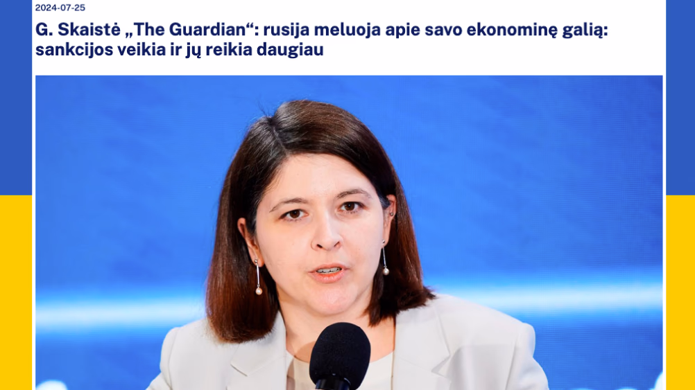 Skaistė su dar septyniais informavo žmoniją apie Rusijos melą