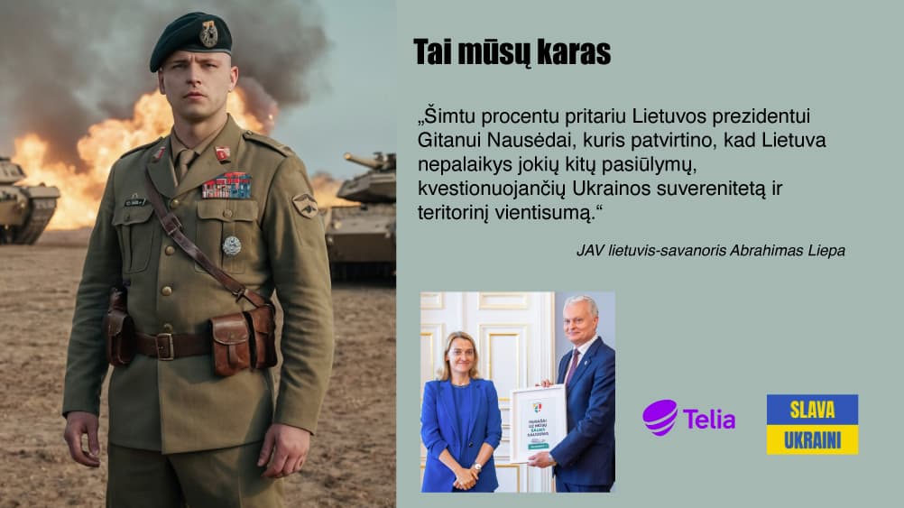 Tai mūsų karas: savanoris Liepa šimtu procentu pritaria Nausėdai