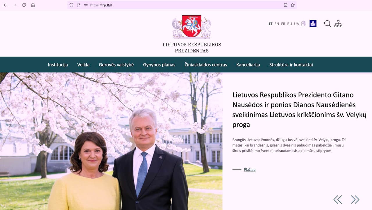 Oficialus Nausėdų informacijos šaltinis vis dar gyvena Velykų ritmu