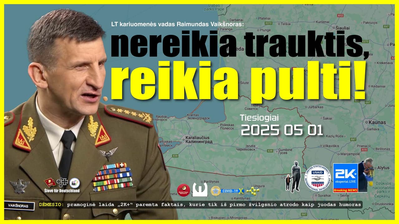 LT kariuomenės vadas Vaikšnoras atskleidė, kiek turime laiko pasiruošimui iki Rusijos karinės invazijos